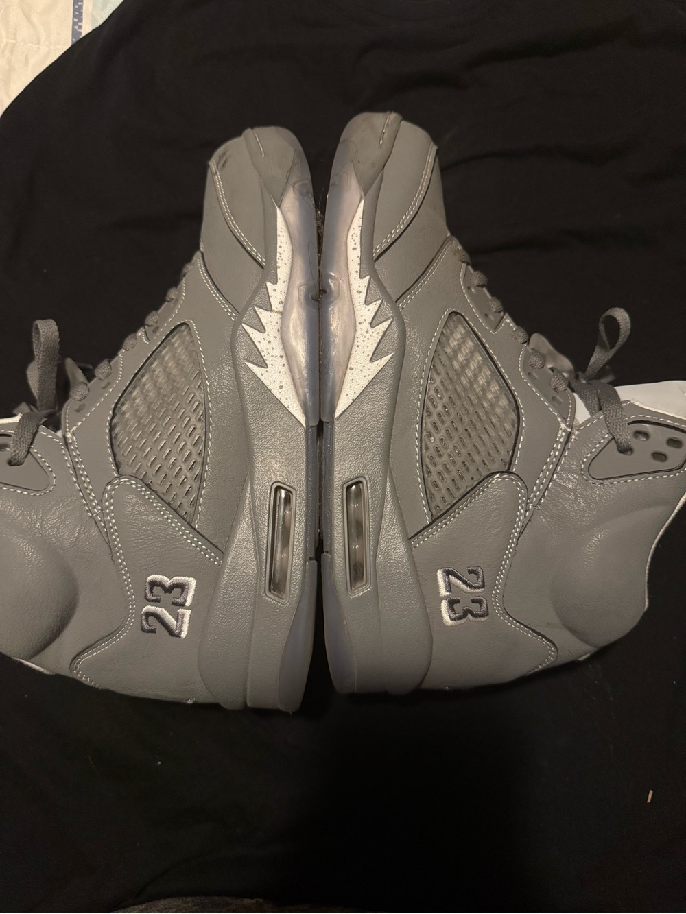 Men's Gray High-Top Athletic Sneakers with '23' Accent